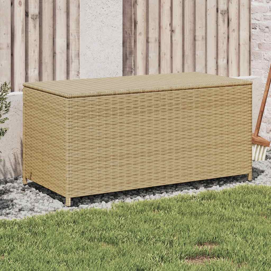 opbevaringsboks til haven 190 l polyrattan beige