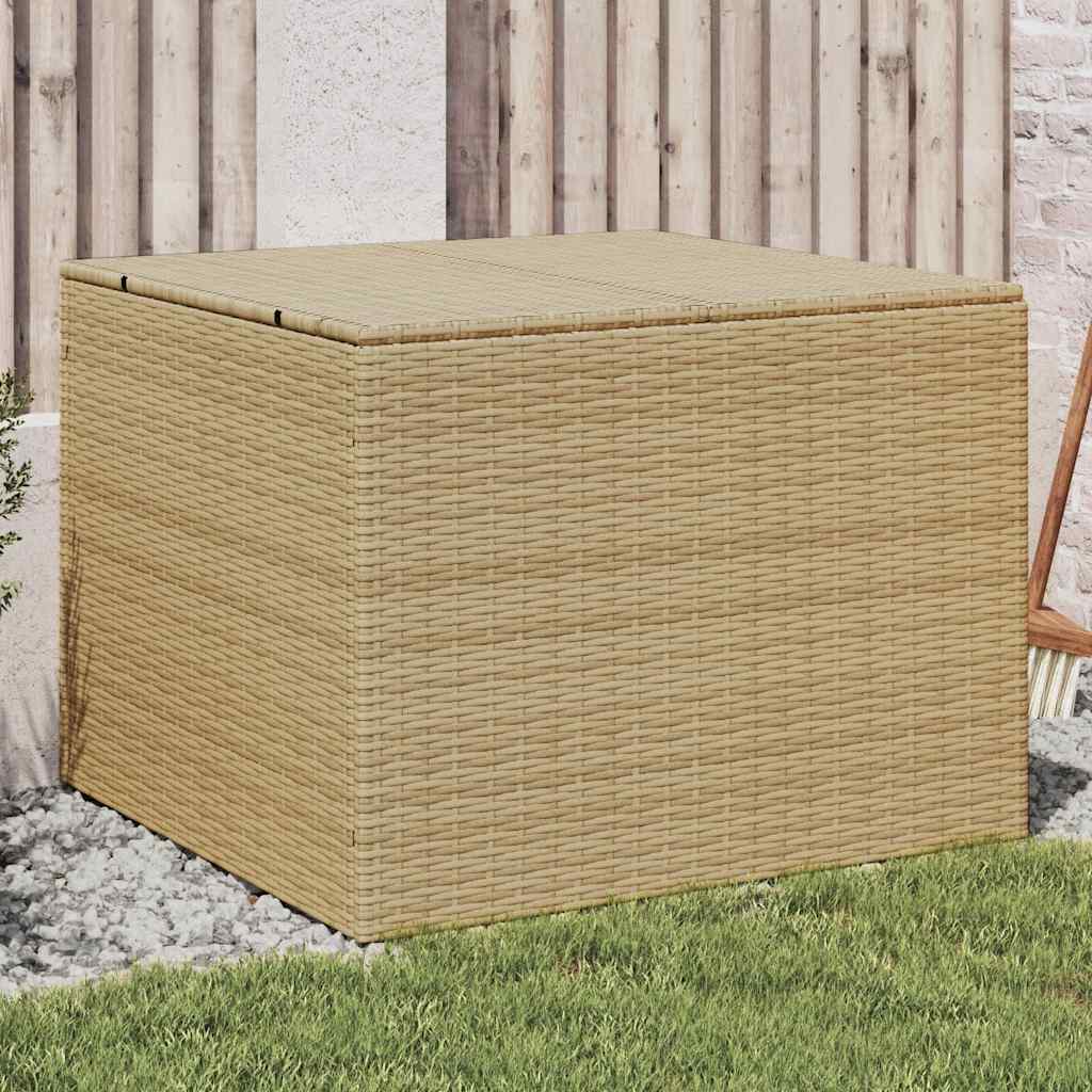 opbevaringsboks til haven 291 l polyrattan beige