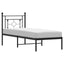 sengeramme med sengegavl 75x190 cm metal sort