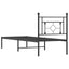 sengeramme med sengegavl 75x190 cm metal sort