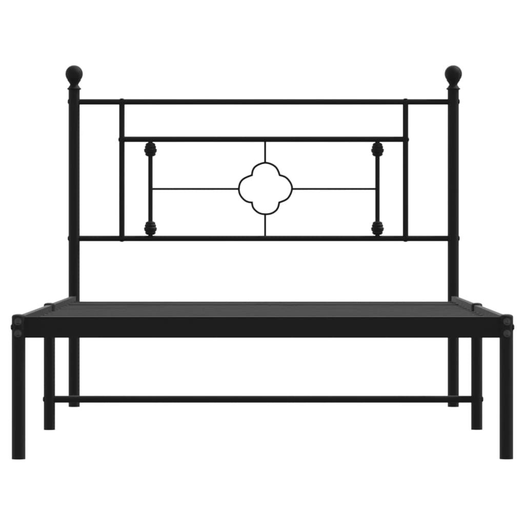 sengeramme med sengegavl 107x203 cm metal sort