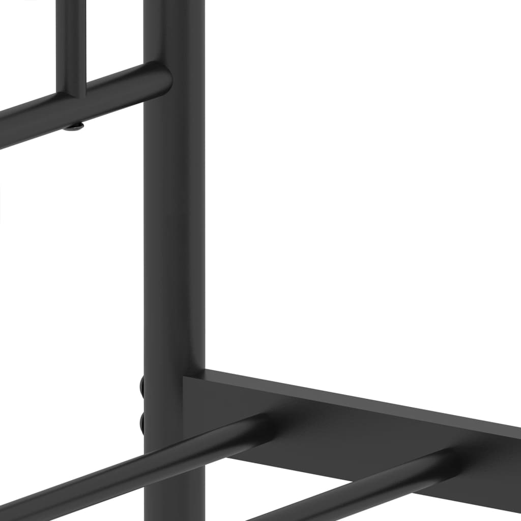 sengeramme med sengegavl 120x190 cm metal sort