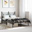 sengeramme med sengegavl 120x190 cm metal sort