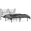 sengeramme med sengegavl 135x190 cm metal sort