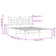 sengeramme med sengegavl 135x190 cm metal sort