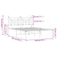 sengeramme med sengegavl 140x200 cm metal sort