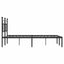 sengeramme med sengegavl 150x200 cm metal sort