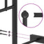 sengeramme med sengegavl 150x200 cm metal sort