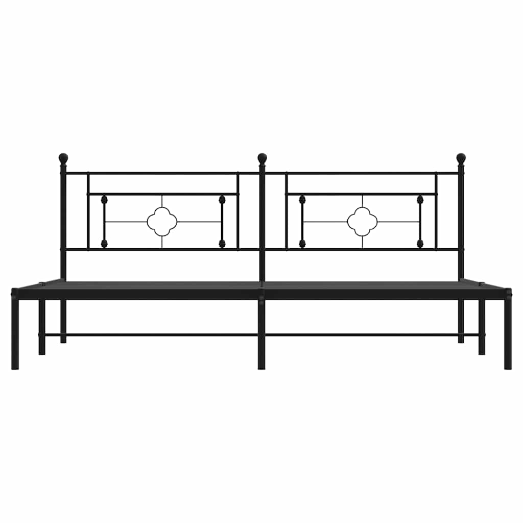 sengeramme med sengegavl 193x203 cm metal sort