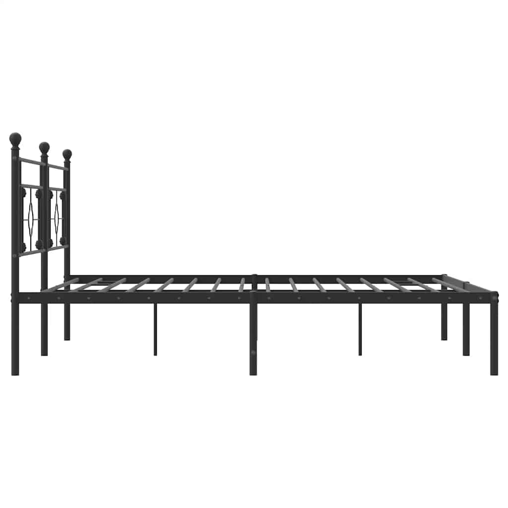 sengeramme med sengegavl 193x203 cm metal sort