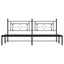 sengeramme med sengegavl 200x200 cm metal sort
