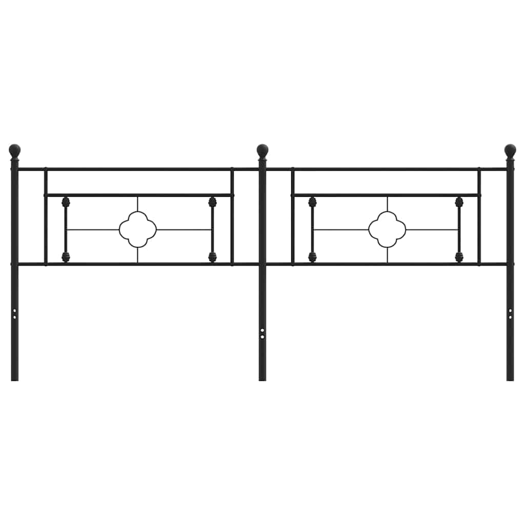 udskiftningsgavl 200 cm metal sort
