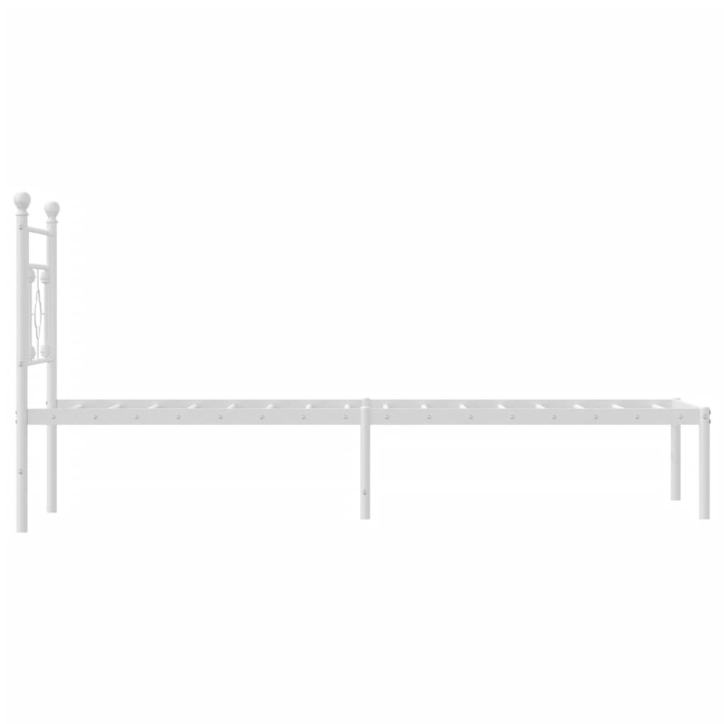 sengeramme uden madras med hovedgærde 75x190 cm hvid