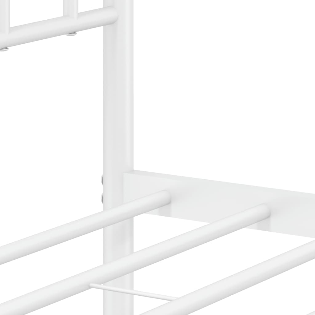 sengeramme uden madras med hovedgærde 75x190 cm hvid