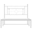 sengeramme med sengegavl 107x203 cm metal hvid