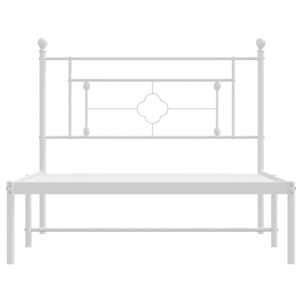 sengeramme med sengegavl 107x203 cm metal hvid