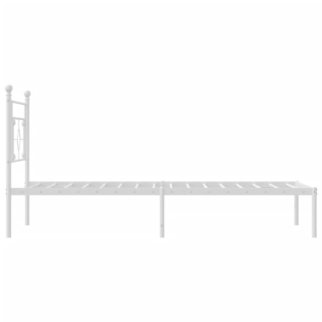 sengeramme med sengegavl 107x203 cm metal hvid