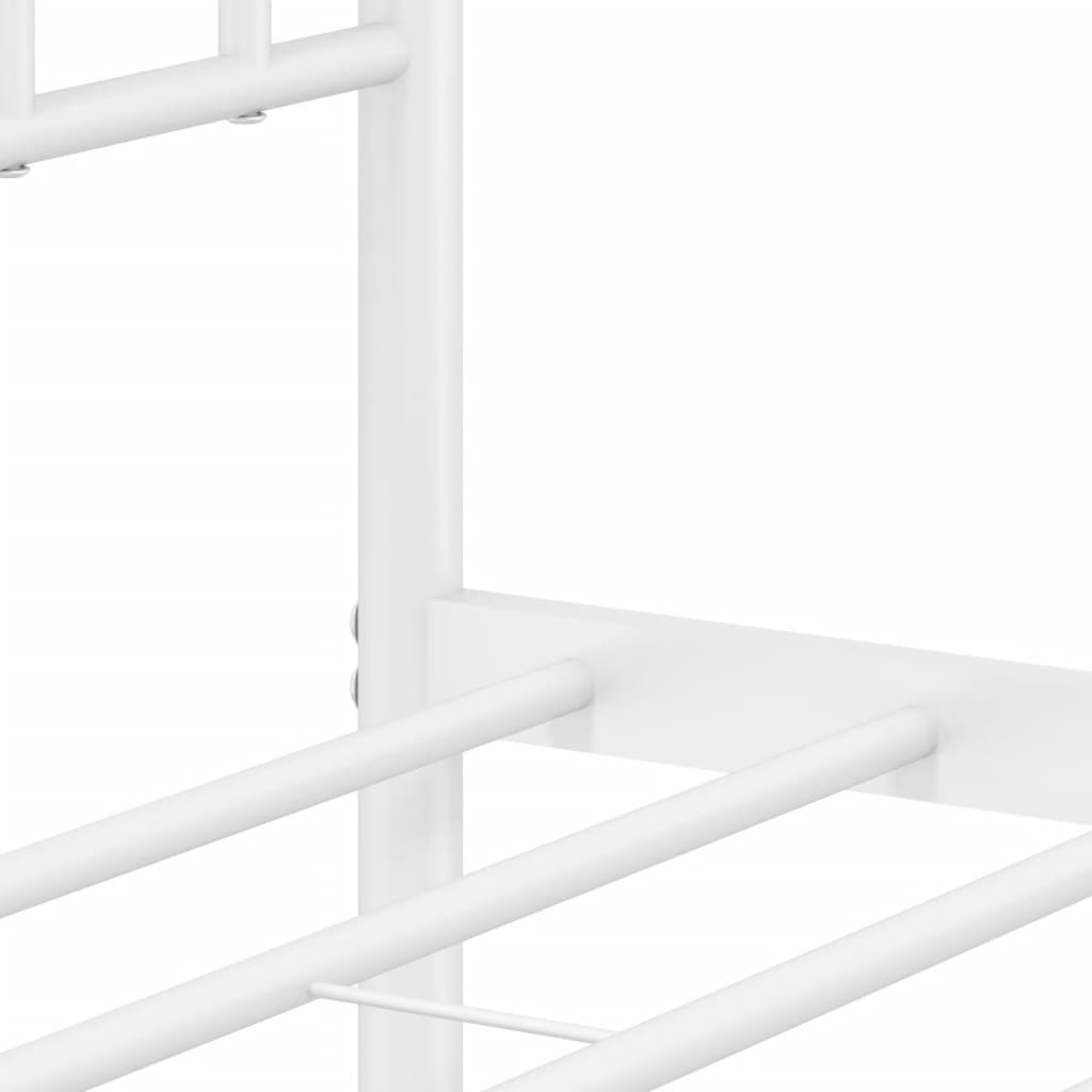 sengeramme med sengegavl 107x203 cm metal hvid