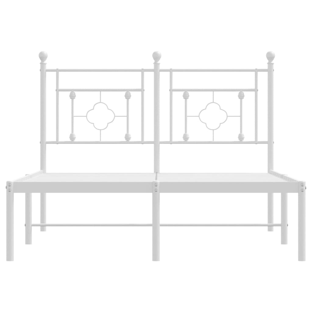 sengeramme med sengegavl 120x200 cm metal hvid