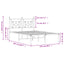 sengeramme med sengegavl 120x200 cm metal hvid