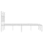 sengeramme med sengegavl 140x190 cm metal hvid
