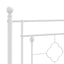 sengeramme med sengegavl 150x200 cm metal hvid
