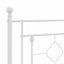 sengeramme med sengegavl 193x203 cm metal hvid