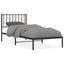 sengeramme med sengegavl 90x200 cm metal sort