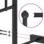 sengeramme med sengegavl 90x200 cm metal sort