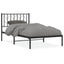 sengeramme med sengegavl 100x190 cm metal sort