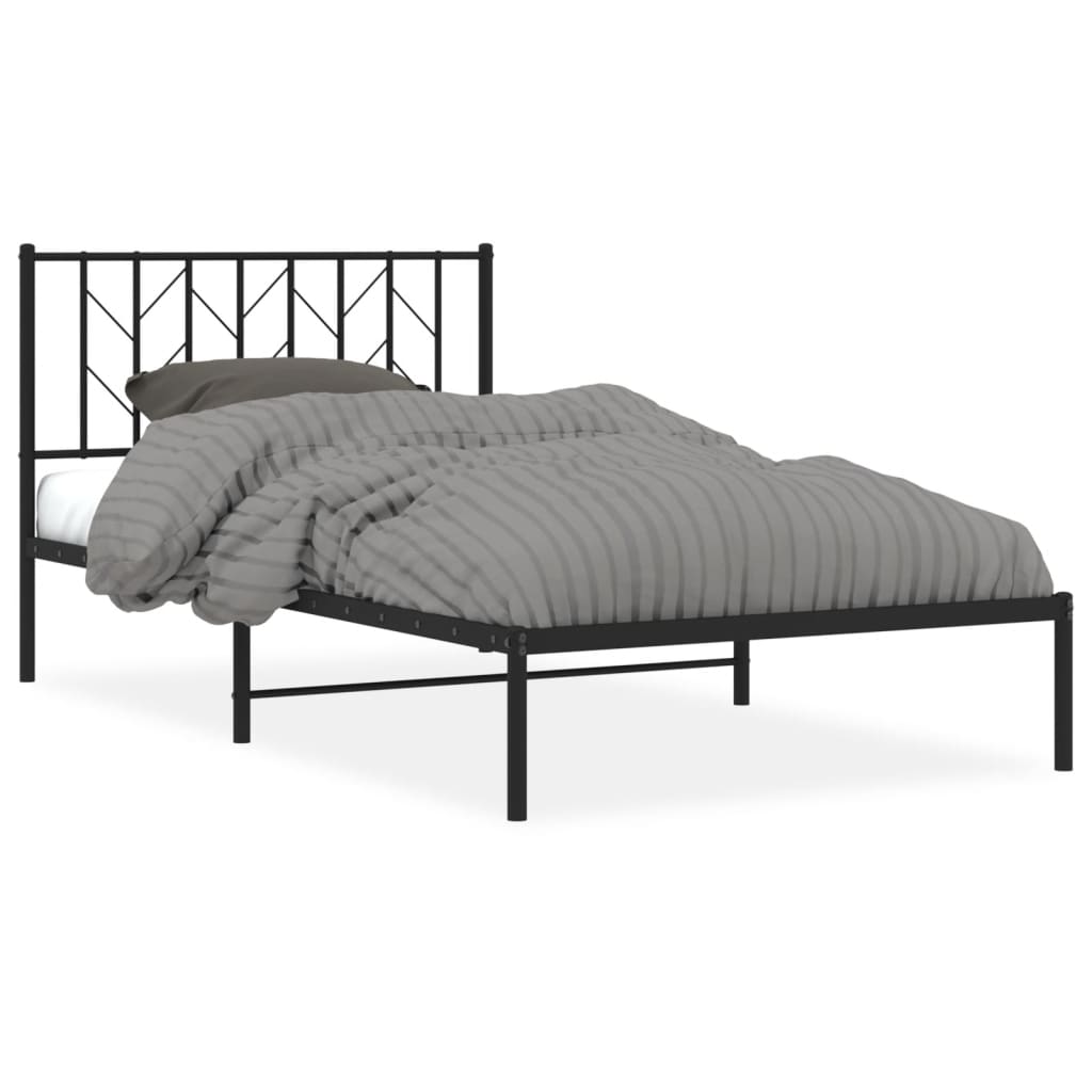 sengeramme med sengegavl 107x203 cm metal sort