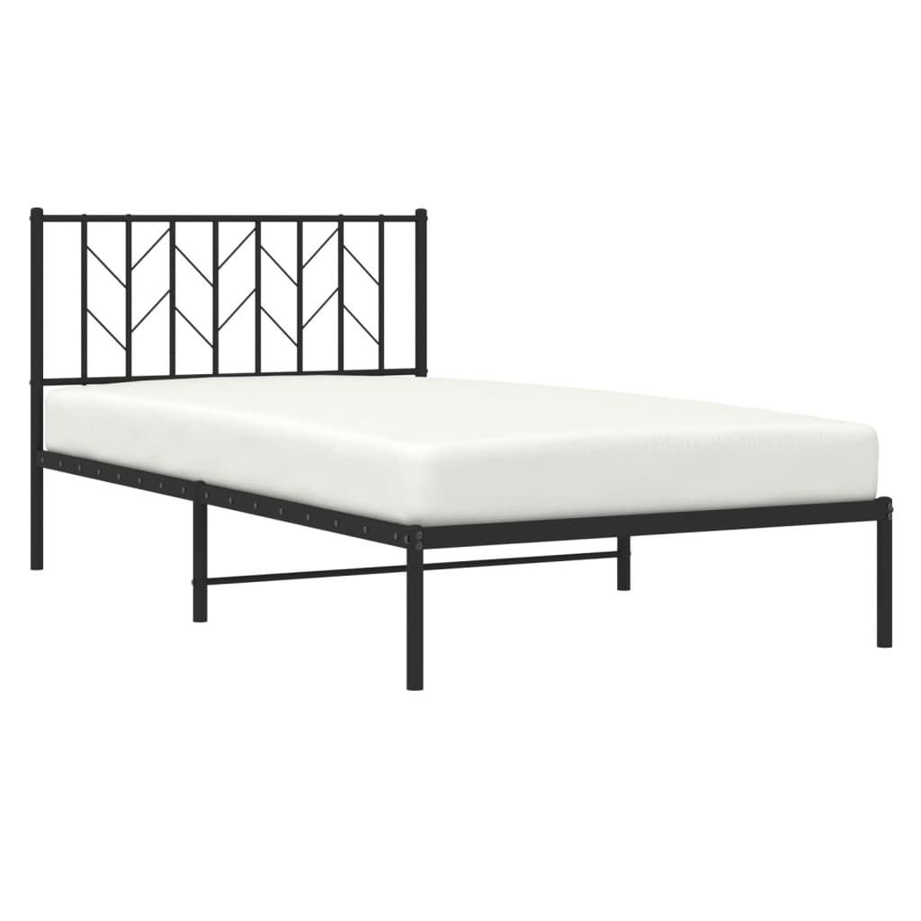 sengeramme med sengegavl 107x203 cm metal sort
