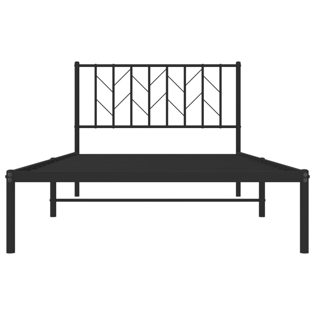 sengeramme med sengegavl 107x203 cm metal sort