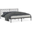 sengeramme med sengegavl 180x200 cm metal sort