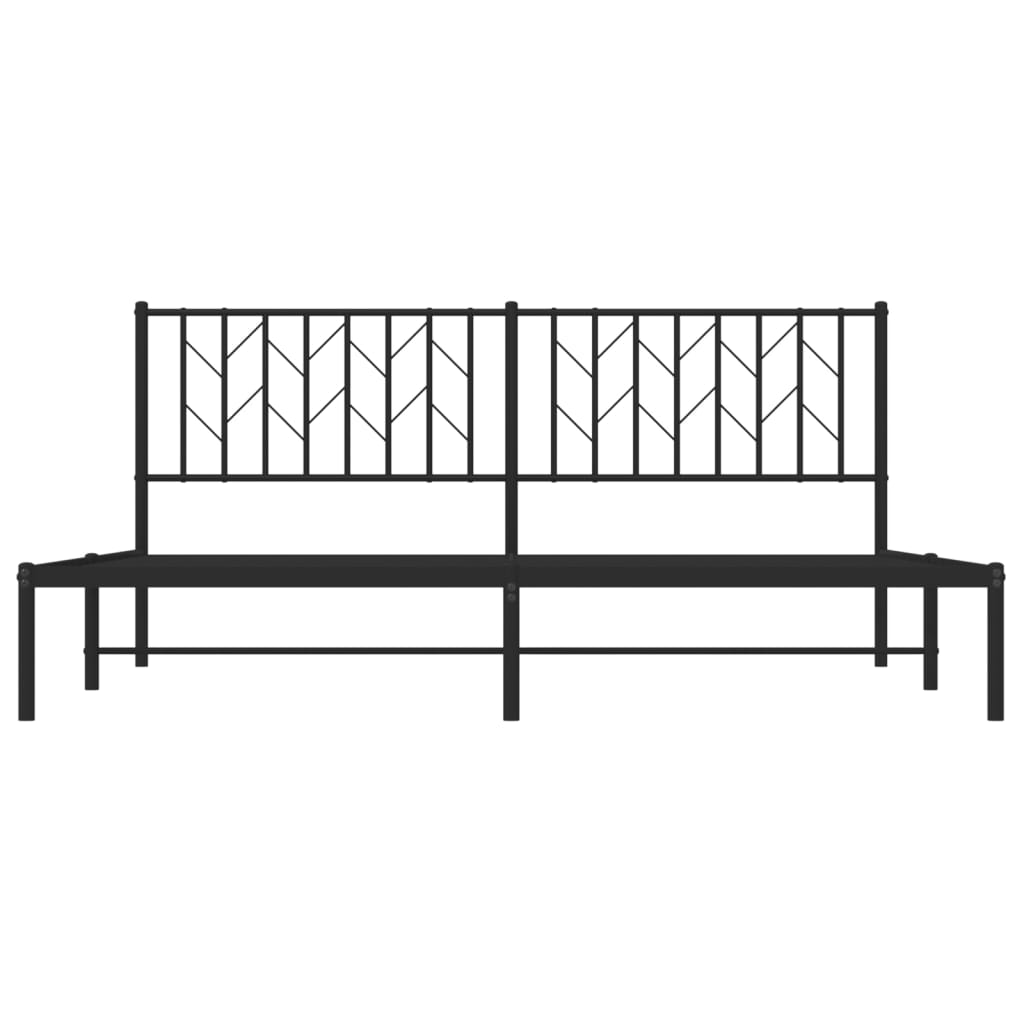 sengeramme med sengegavl 183x213 cm metal sort