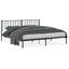 sengeramme med sengegavl 193x203 cm metal sort
