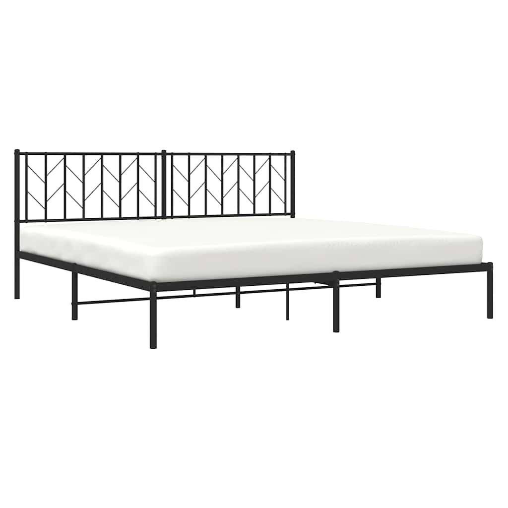 sengeramme med sengegavl 193x203 cm metal sort