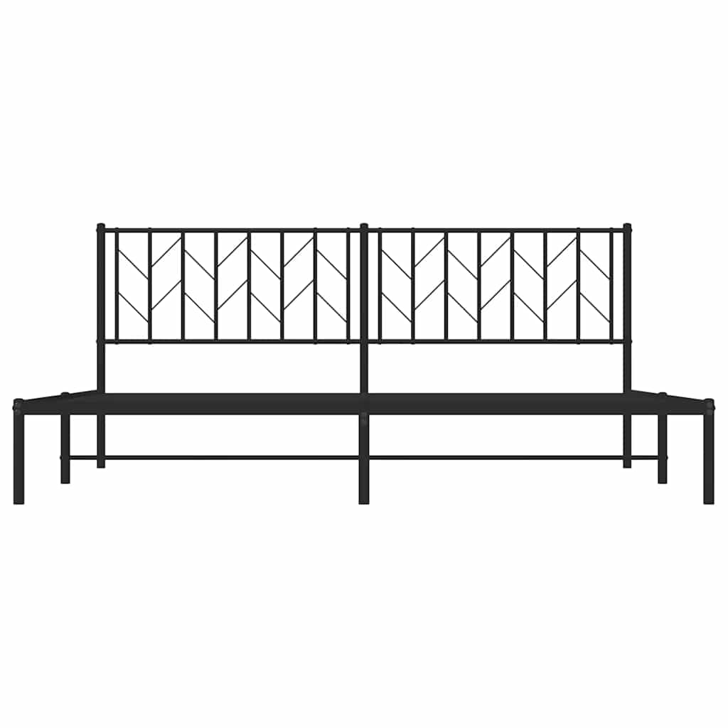 sengeramme med sengegavl 193x203 cm metal sort