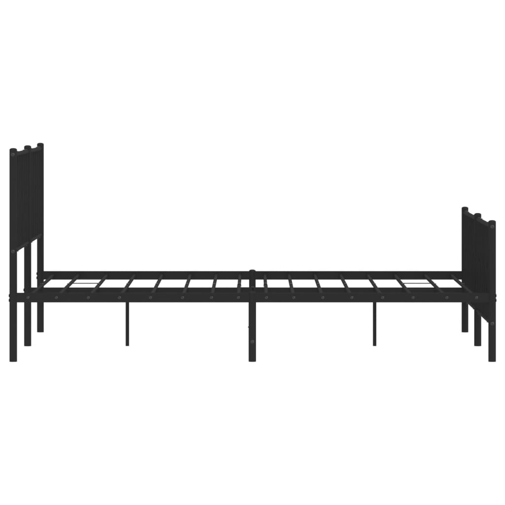 sengeramme uden madras med fodgærde 160x200 cm sort