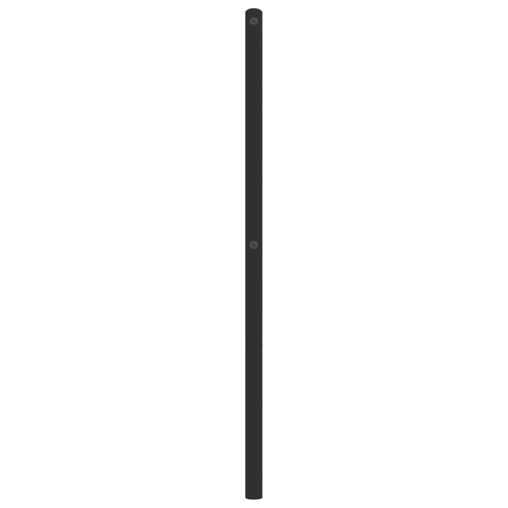 udskiftningsgavl 160 cm metal sort