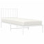 sengeramme med sengegavl 80x200 cm metal hvid