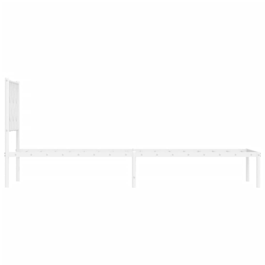 sengeramme med sengegavl 80x200 cm metal hvid