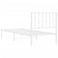 sengeramme med sengegavl 80x200 cm metal hvid