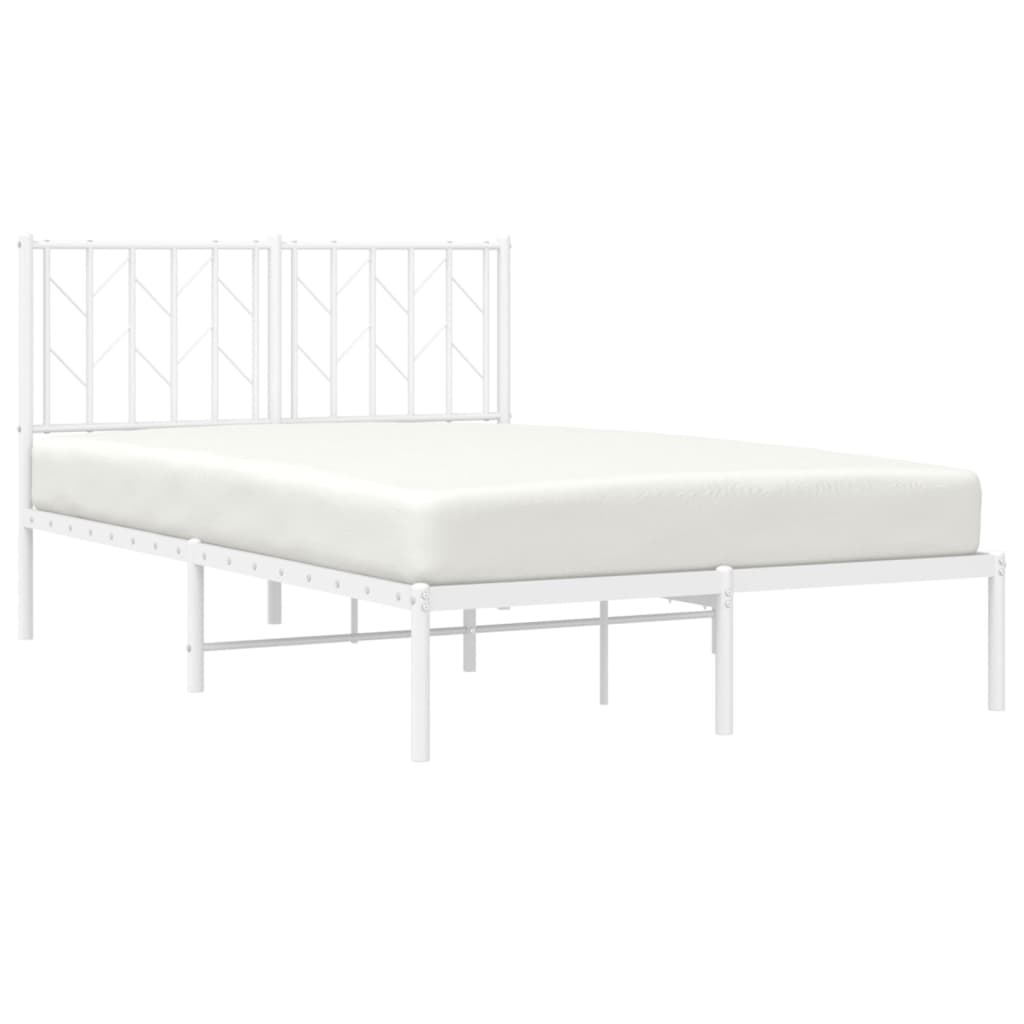 sengeramme med sengegavl 120x190 cm metal hvid