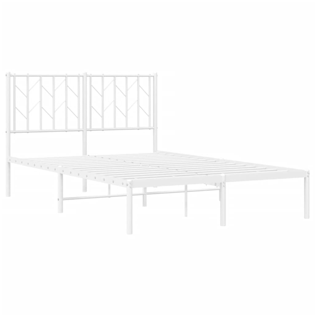 sengeramme med sengegavl 120x190 cm metal hvid