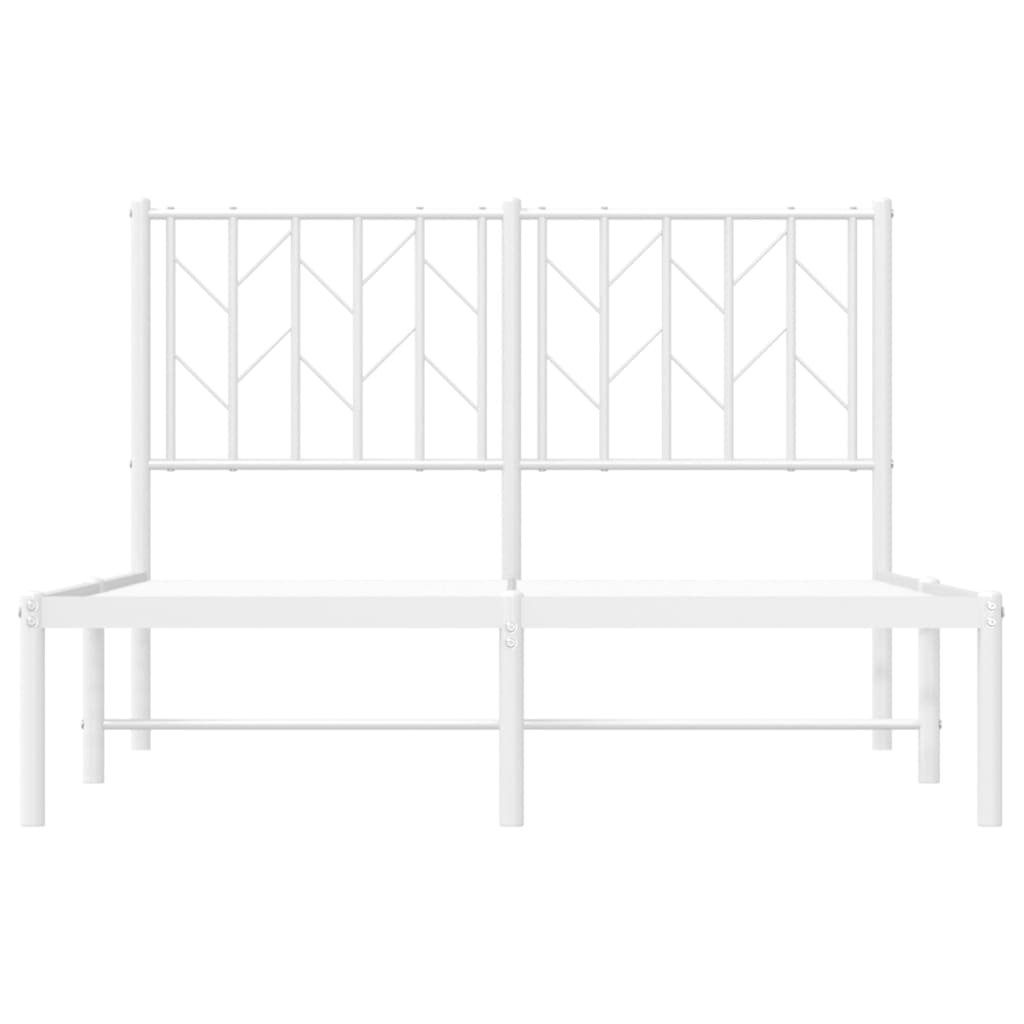 sengeramme med sengegavl 120x190 cm metal hvid