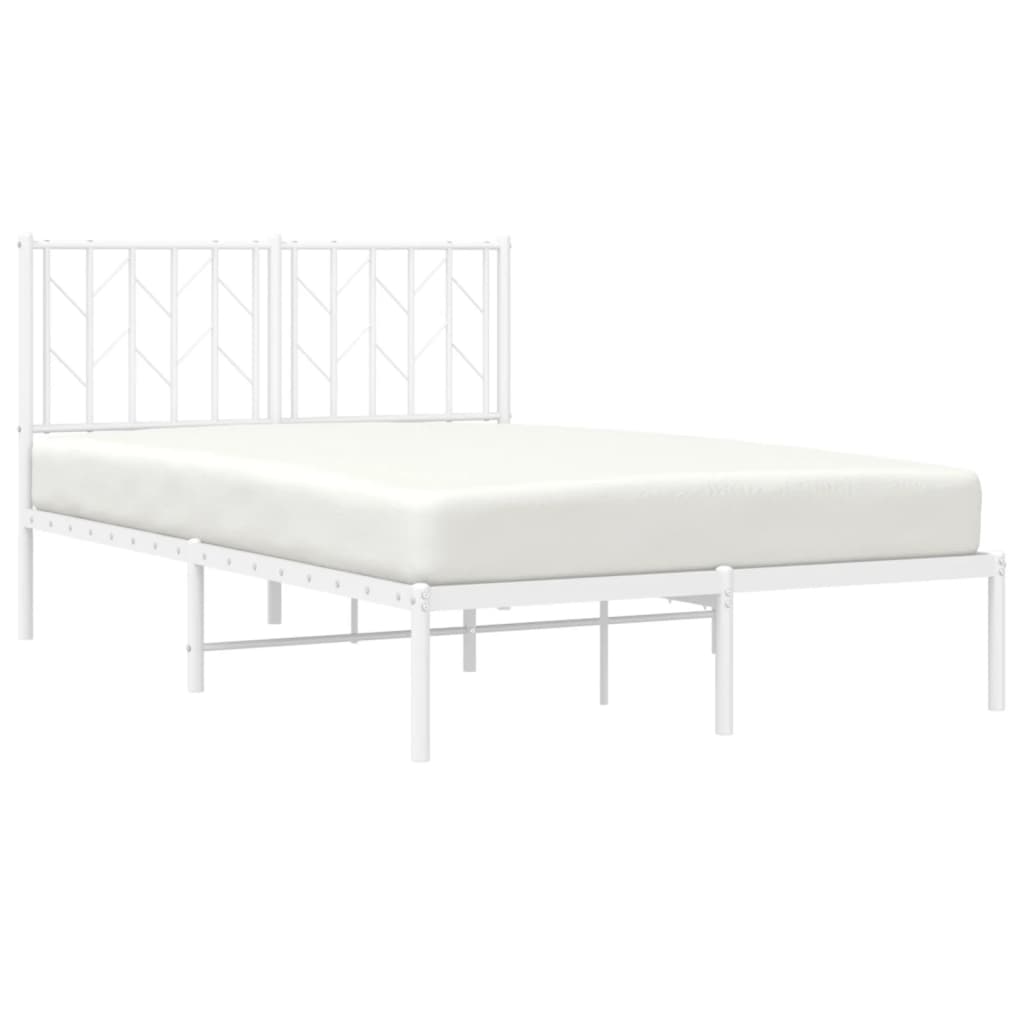 sengeramme med sengegavl 120x200 cm metal hvid