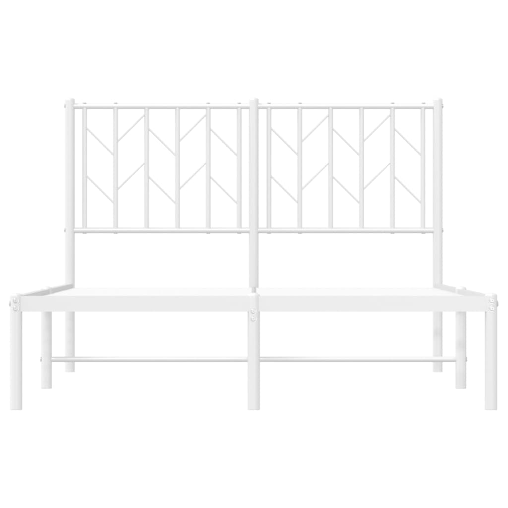 sengeramme med sengegavl 120x200 cm metal hvid