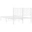 sengeramme med sengegavl 120x200 cm metal hvid