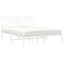 sengeramme med sengegavl 140x190 cm metal hvid